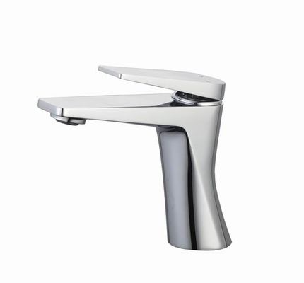 Couvercle de coulée Monté robinet de bassin de salle de bains à poignée unique Mixeur de robinets d'eau chaude et froide
