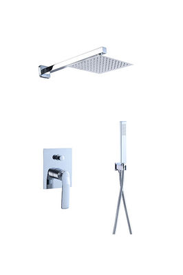 Un seul levier dissimulé dans le mur mélangeur de bain ou de douche avec détournement douche de pluie douche manuelle bain chrome robinet en laiton OEM