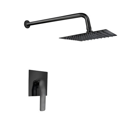 Un seul levier caché dans le mur bain ou douche mélangeur mate noir salle de bain robinet en laiton froid et chaud douche OEM
