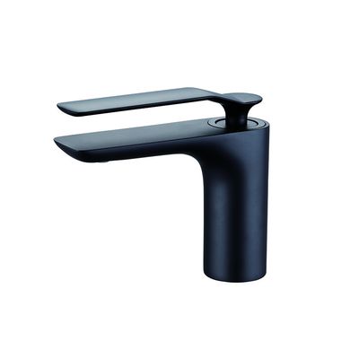 Mélangeur d'eau chaude et froide OEM, robinet à levier unique, salle de bain, mat noir