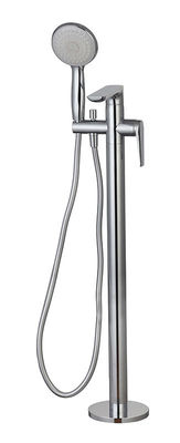 Faucets de salle de bain en cuivre chrome à levier unique modernes OEM montés au sol