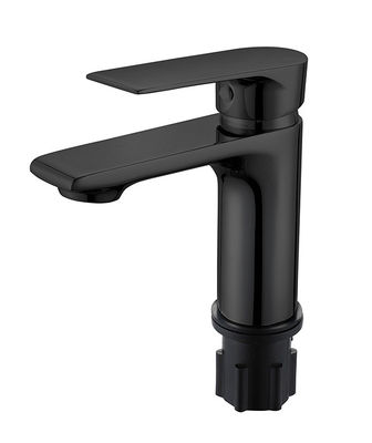 Métal Matte Noir Mélangeur de bassin de salle de bain robinet à levier unique