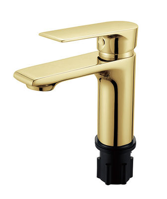 OEM cuivre or bassin mélangeur robinet à levier unique salle de bain eau chaude et froide