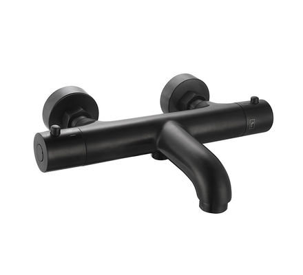 La température thermostaïque réglable de la baignoire ou de la douche évier de mélangeur Matte Noir Couleur cuivre robinet OEM rond classique