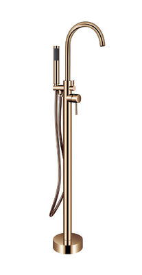 OEM à levier unique monture de plancher de robinet de baignoire debout libre avec détournement Rose Golden Brass
