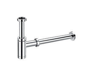 Tuyau de piège de bouteille en laiton pour lavabo pour toilettes, drainage de lavabo pour siphon, salle de bain, tuyau de piège pour lavabo, chrome OEM