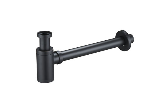 Matt Black Siphon salle de bains OEM toilettes égoutter les égouts pour le lavage bassin piège de bouteille de zinc