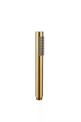 Microphone en laiton douche à main douche à la main pour la colonne de douche brossé salle de bain dorée buse en silicone facile à nettoyer OEM rond