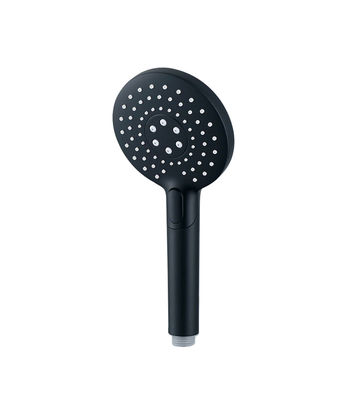 ABS plastique 3 fonction douche à main douche à main pour la colonne de douche mate noir salle de bain buse en silicone ronde facile à nettoyer OEM