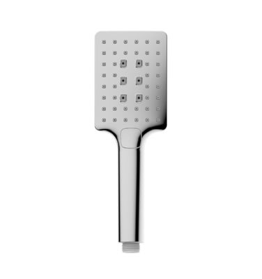 ABS 3 fonction douche à main douche à main pour la colonne de douche chrome salle de bain buse en silicone carré facile à nettoyer OEM