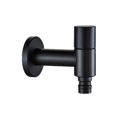 Matte noir SUS304 Bibcock mélangeur de robinets de bassin d'eau froide à paroi unique monté OEM