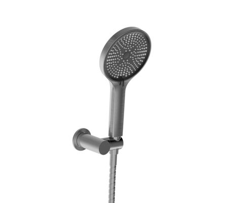 ABS plastique 3 fonctions douches à main pistolet métal grand bain rond liquide buse en silicium facile à nettoyer