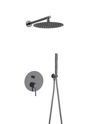 OEM douche de pluie avec poignée de laiton annulaire Knurl Gun métal