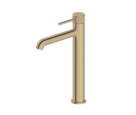 Bain à bassin en laiton doré brossé Faucet de mélangeur à levier unique Salle de bain haute