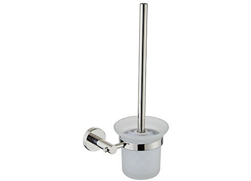Porteur de pinceau de toilette en acier inoxydable SS304 monté sur le mur avec tasse en verre