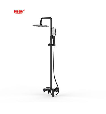 Matte noir cuivre robinets de douche de salle de bain température thermostatique réglable