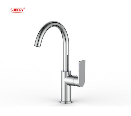 Crème cuivre froid et chaud OEM Cuisine évier mélangeur robinets Single Lever