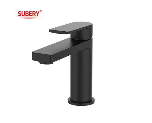 Métal Matte Noir Mélangeur de bassin de salle de bain robinet à levier unique