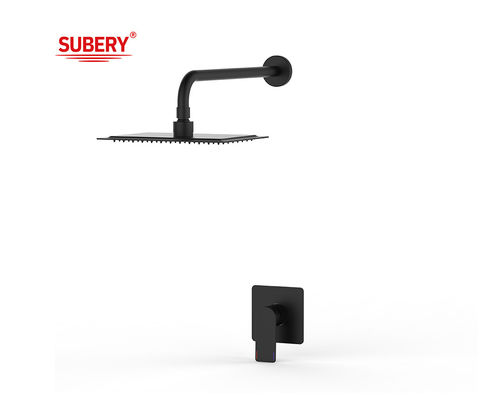 Levier unique caché dans le mur Mélangeur de bain ou de douche avec douche de pluie et douche à main salle de bain Chrome robinet en laiton OEM