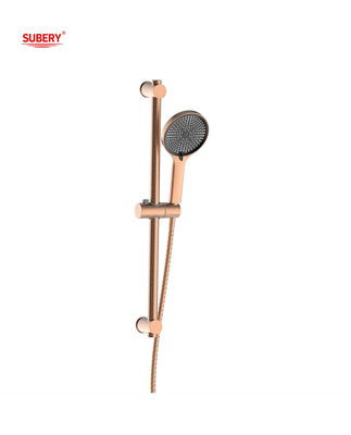 Barre de douche en plastique ABS SUS304 salle de bains 3 fonctions Rose dorée ronde classique