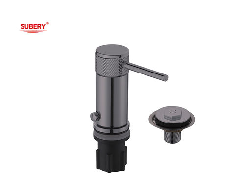 Un seul levier moderne Bidet Ducha laiton annulaire Knurl manche robinets de canon