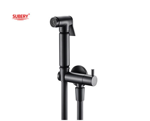 Le fil de douche en laiton Shattaf à main moderne en noir mat G1/2&quot;