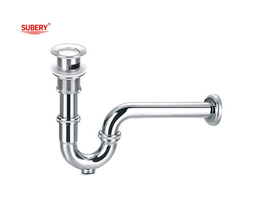 La bouteille de cuivre piège débordement pop-up lavabo drainage chrome OEM