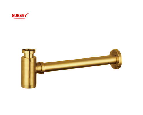 Piège à bouteilles en zinc, égoutteur de lavabo, siphon, salle de bain pour lavabo, brossé en or