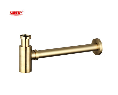 Résidus de lavabo doré brossé Siphon salle de bain lave-vaisselle drainage