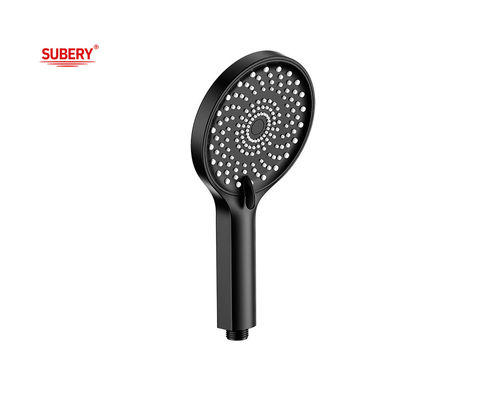 ABS 3 fonction douche à main douche à main pour la colonne de douche salle de bain noire nouvelle buse en silicium liquide ronde facile à nettoyer OEM