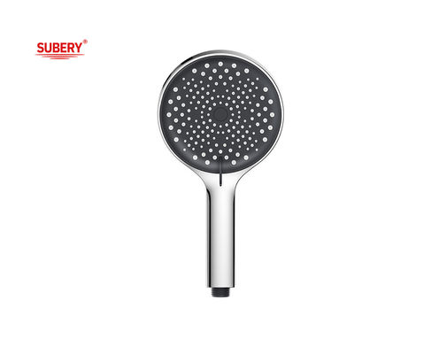 ABS en plastique 3 fonctions douche à main colonne de douche en chrome salle de bain nouvelle buse en silicium liquide ronde facile à nettoyer OEM