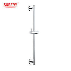 Monté sur le mur, bar à glissière de douche moderne, chrome rond, OEM classique