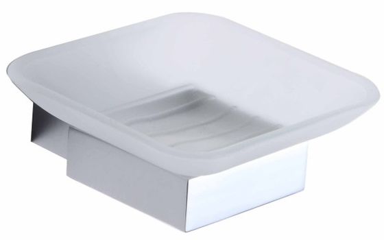 Tissus à savon en acier inoxydable en verre boîte à savon transparente