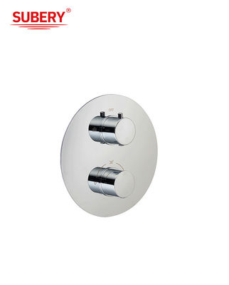 Brass caché dans le mur robinets thermostatiques avec évier Chrome OEM rond