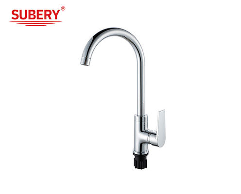 Crème cuivre froid et chaud OEM Cuisine évier mélangeur robinets Single Lever