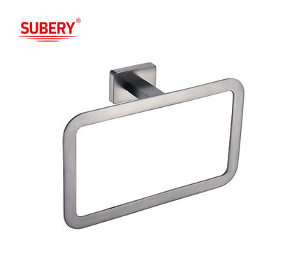 Zinc mur monté accessoires de salle de bain porte-anneaux pour serviettes rectangulaire rectangle conception OEM ODM classique
