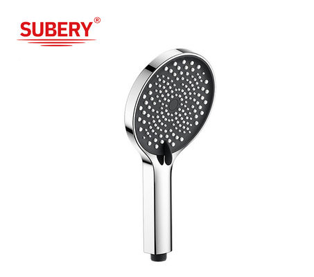 ABS en plastique 3 fonctions douche à main colonne de douche en chrome salle de bain nouvelle buse en silicium liquide ronde facile à nettoyer OEM
