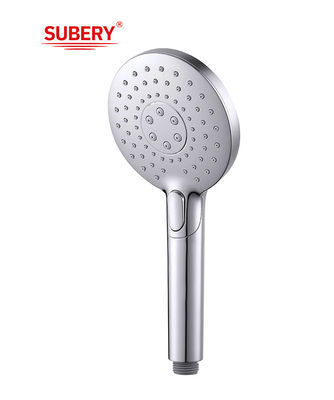 ABS 3 fonction douche à main douche à main pour la colonne de douche chrome salle de bain buse en silicium ronde facile à nettoyer OEM