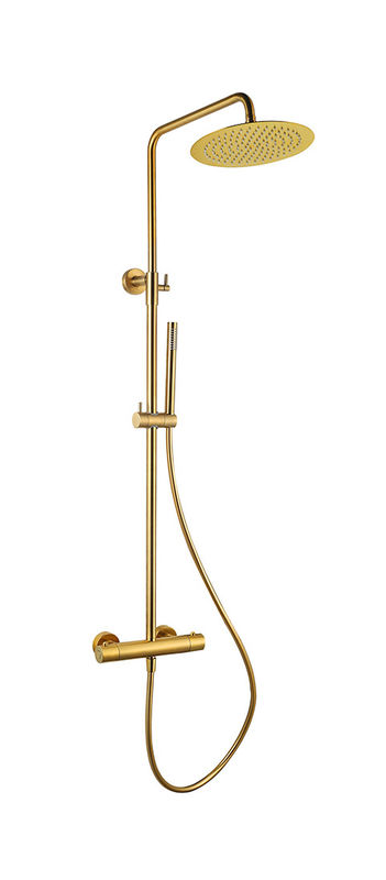Couleur dorée brossée cuivre baignoire douche mélangeur thermostatique température réglable
