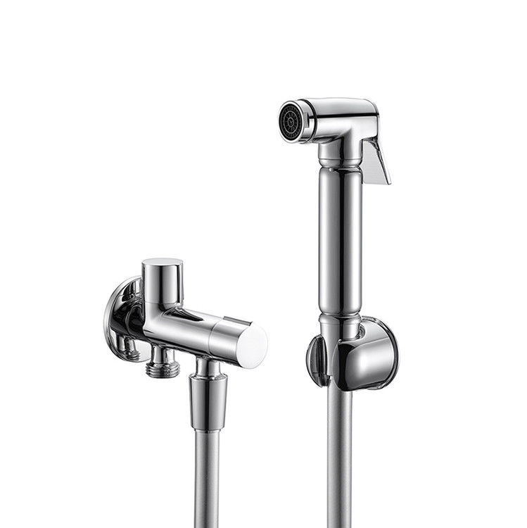 Brass shattaf ensemble douche bidet porte-zinc soupape en laiton à 2 voies tuyau en PVC 1,50m tête de pulvérisation poignée en laiton salle de bain OEM
