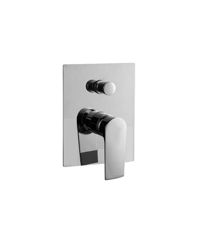 Un seul levier caché dans le mur 2 voies de bain ou de douche mélangeur détournement salle de bain chrome robinet en laiton OEM