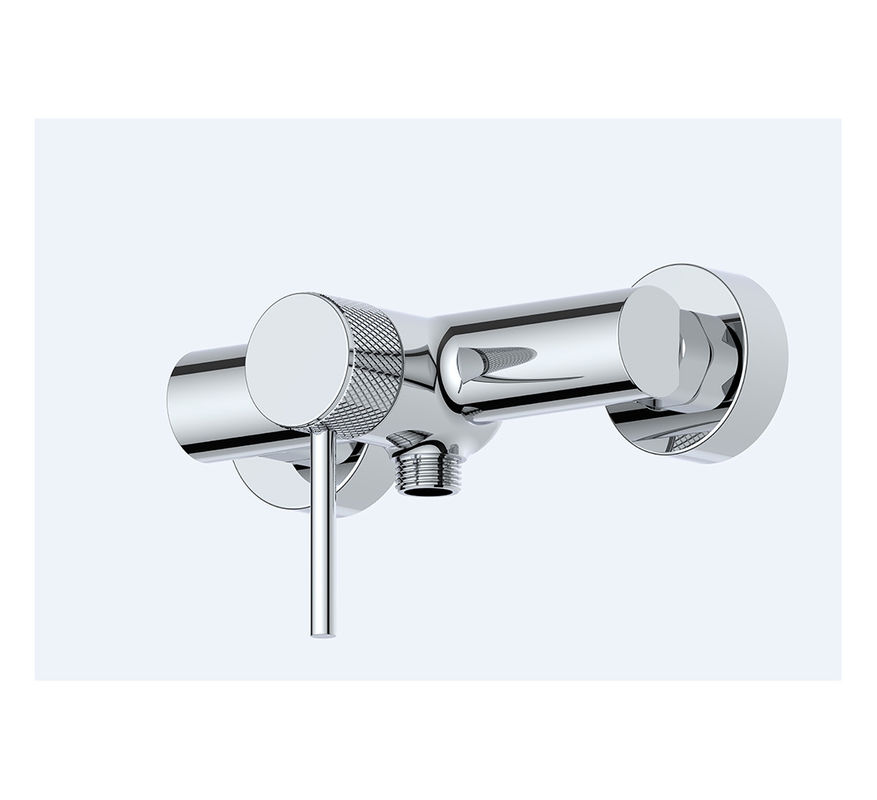 Faucets de douche à levier unique, rouleaux, poignée en cuivre chrome, eau chaude et froide