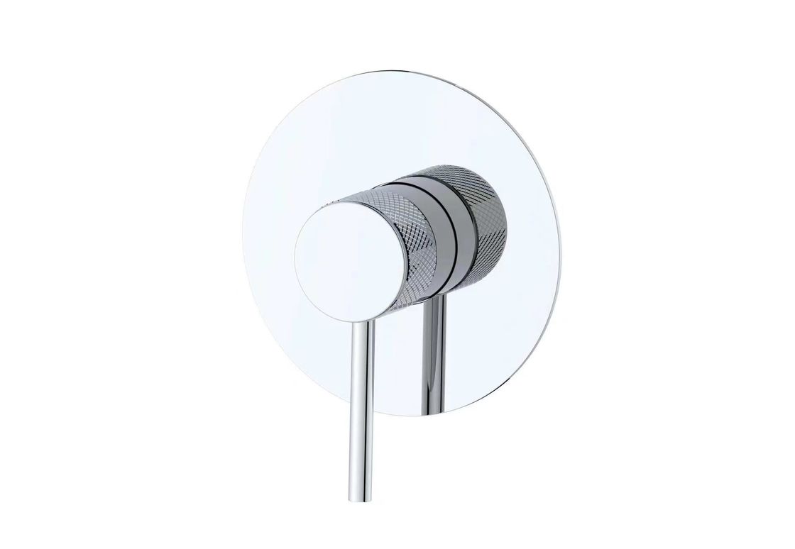 Un seul levier dans le mur caché mélangeur de douche salle de bain anneau boucle poignée salle de bain chrome robinet en laiton OEM