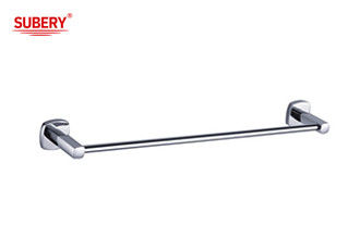 Porte-serviettes en laiton unique accessoires de salle de bain Chrome OEM Base en laiton carré avec courbe