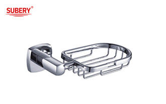 Porteur de panier de savon en laiton salle de bains de haute qualité couleur chrome OEM base en laiton carré avec conception courbe