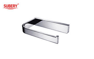 Brass chantant porte-papier de rouleau de toilette salle de bain de verre de haute qualité couleur chrome OEM nobel brasserie pièce de montage base de laiton