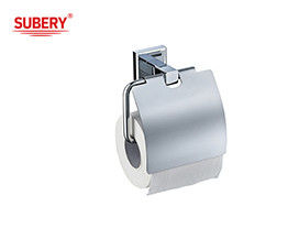 Porteur de papier toilette unique en laiton salle de bains de haute qualité couleur chrome OEM base en laiton design carré