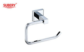 Porteur de papier toilette unique en laiton salle de bains de haute qualité couleur chrome OEM base en laiton design carré