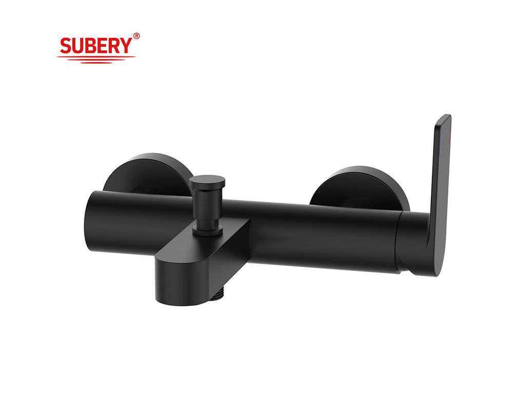 OEM de cuivre robinet de salle de bain mixeur de douche corps de cuivre salle de bains poignée de levier unique salle de bains noir mat