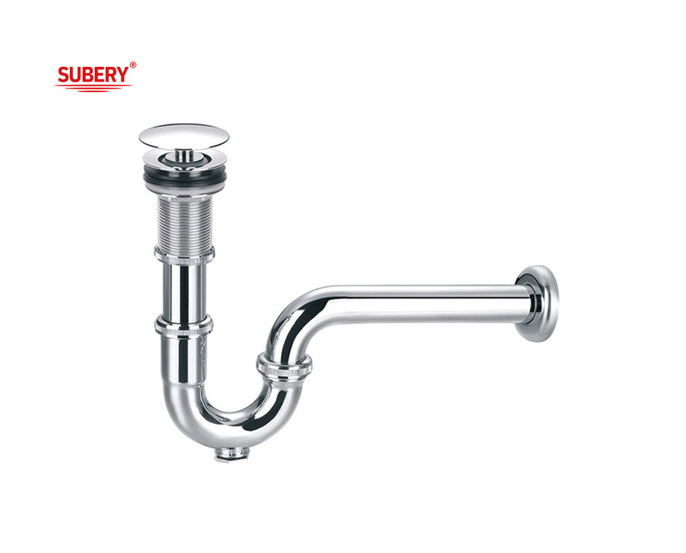 Les déchets de lavabo de salle de bains Siphon drain pour lavabo de salle de bains Chrome OEM